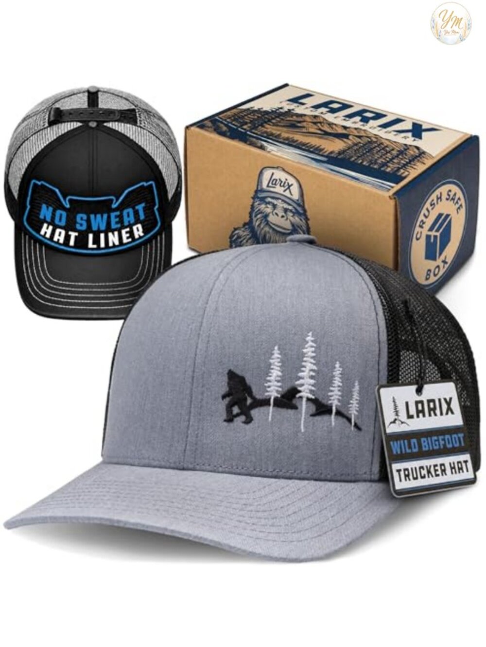Trucker Hat Snapback Cap Breathable Mesh Back Adjustable Hats for Men
